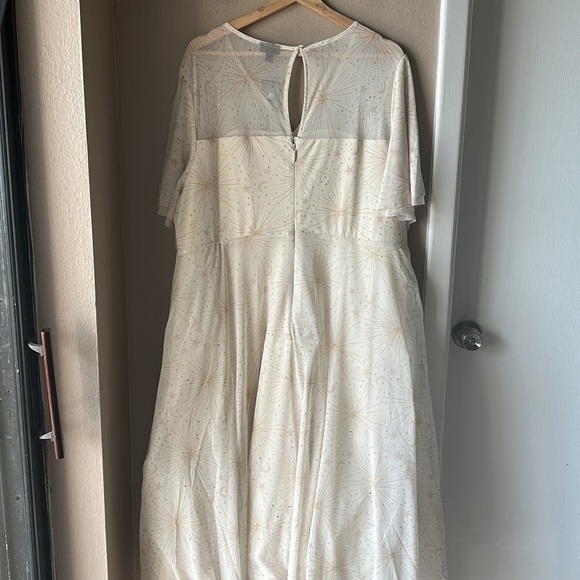 NWT TORRID Midi Mesh Flutter Sleeve Starburst Dress - Picture 13 of 14